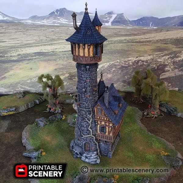 Evil Sorcerers Tower 28mm for D&D Terrain, DnD Pathfinder Warhammer 40k Wizard Castle