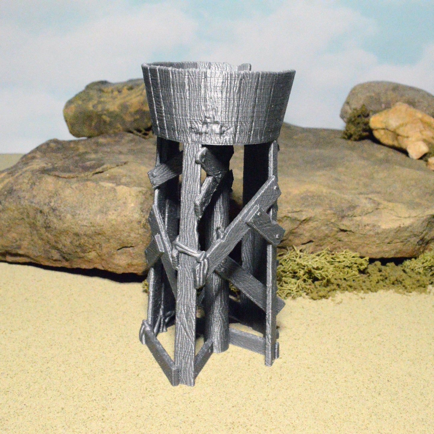 Crow's Nest Watchtower 15mm 28mm 32mm for D&D Terrain, DnD Pirate Terrain, Pathfinder Terrain, Coastal Terrain