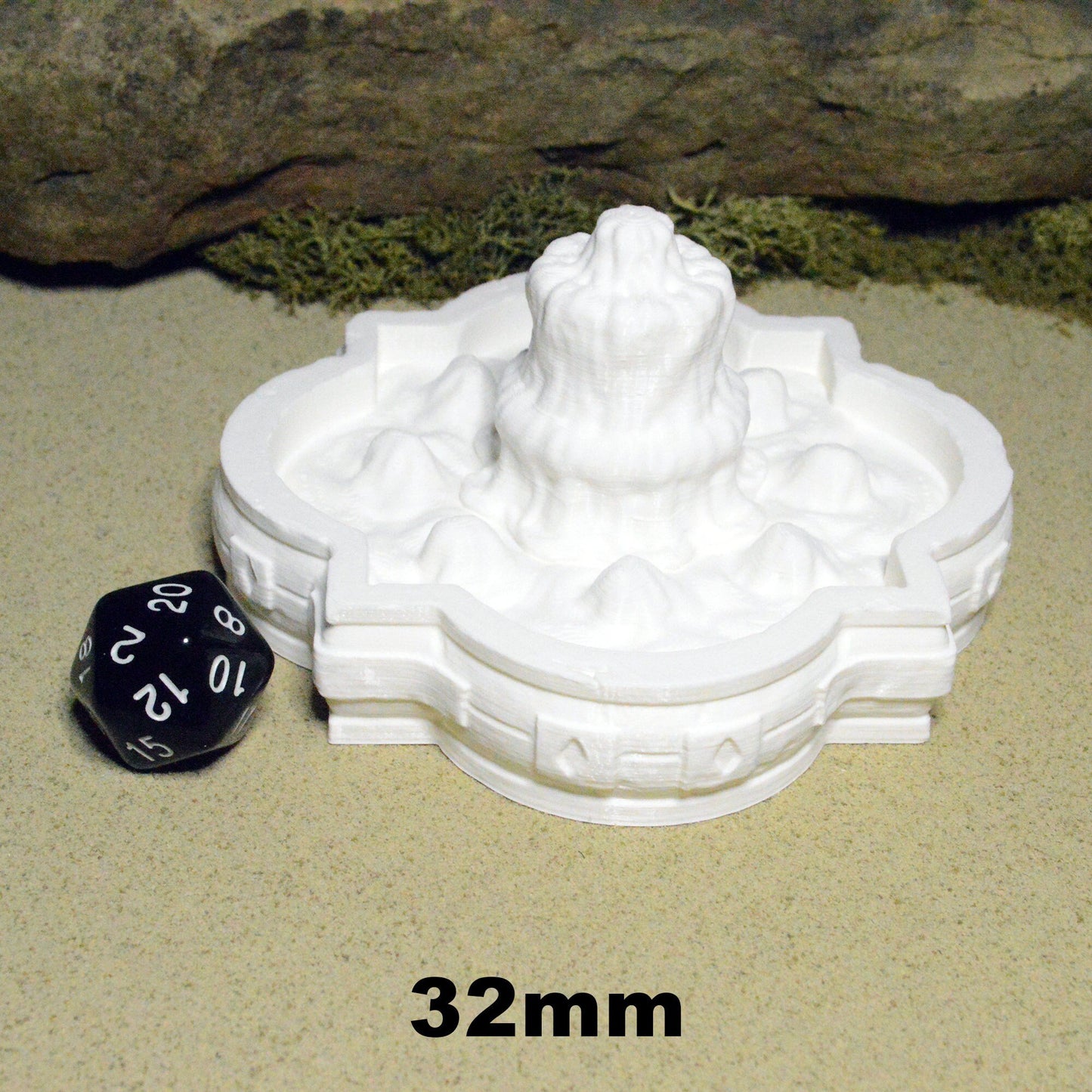 Miniature Water Fountain 15mm 28mm 32mm for D&D Terrain, DnD Pathfinder Diorama