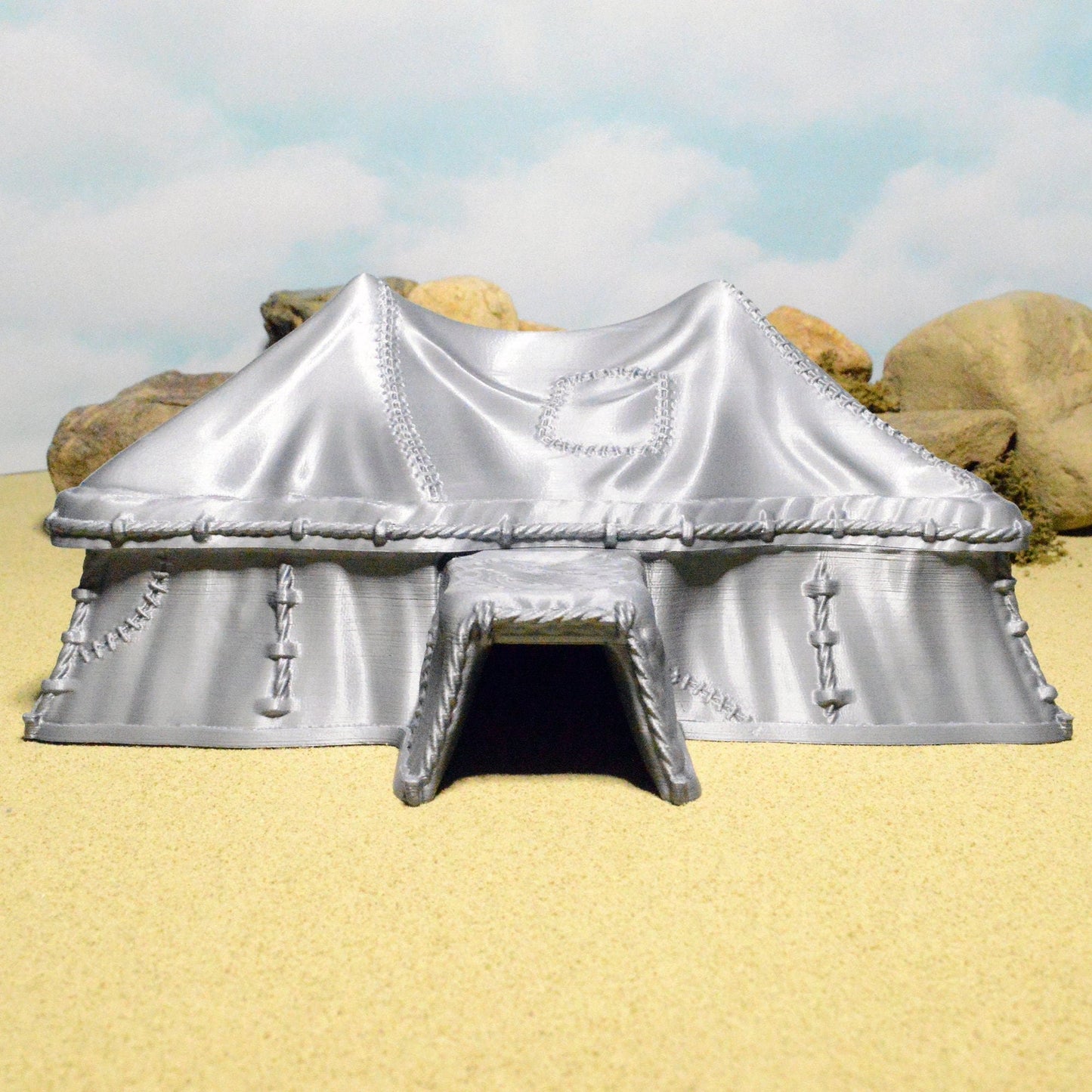 Grand Tent 15mm 28mm for D&D Camp Terrain, DnD Terrain, Pathfinder Terrain, Miniature Tent, Market Tent, Camp Tent, Bazaar Tent