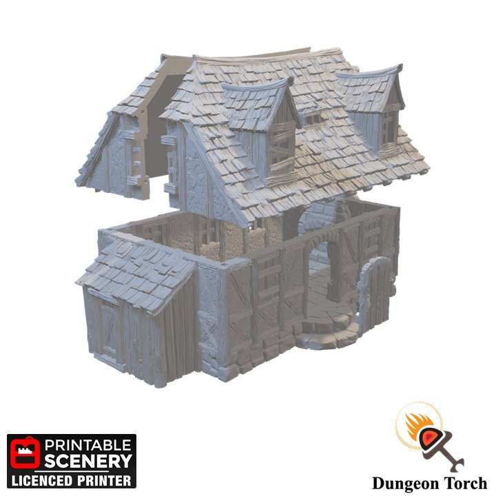 Perfectly Normal House 15mm 28mm 32mm for D&D Terrain, Not a Mimic House, DnD Ravenloft Shadowfell Pathfinder Cottage