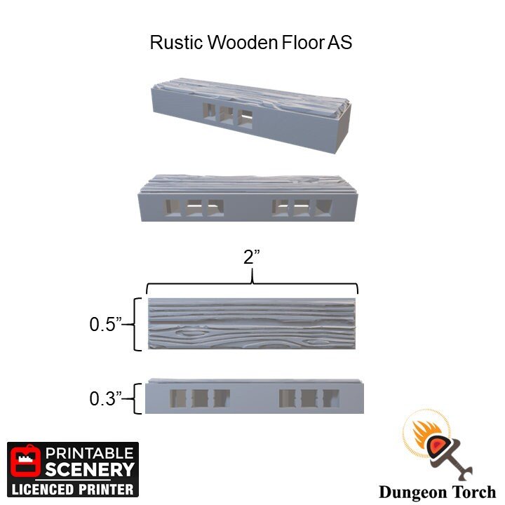 Rustic Wooden Floors 28mm for D&D Terrain, Modular OpenLOCK Building Tiles, DnD Medieval Village Terrain