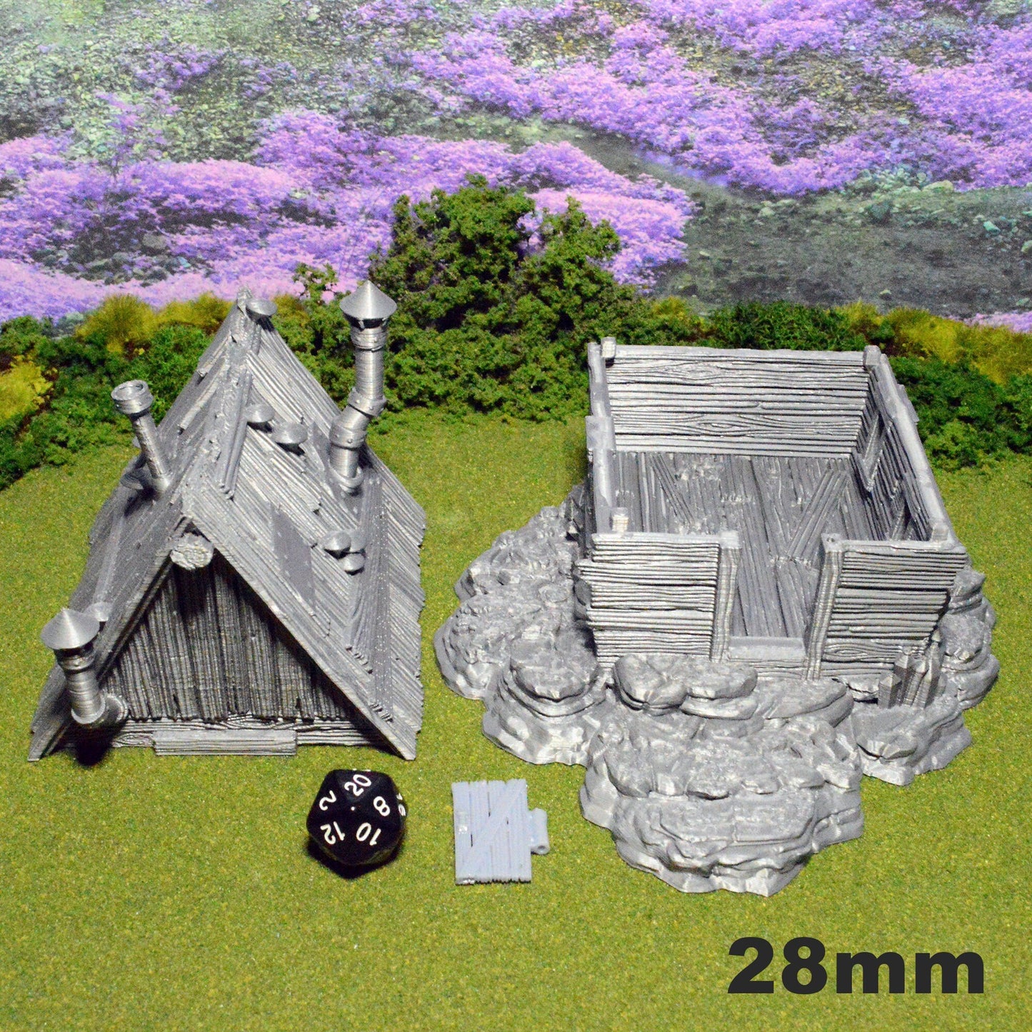 Miniature Cavern House Shack for D&D Terrain 15mm 28mm 32mm, Grotto Goblin Shanty for DnD Pathfinder Fantasy RPGs, Gift for Tabletop Gamers