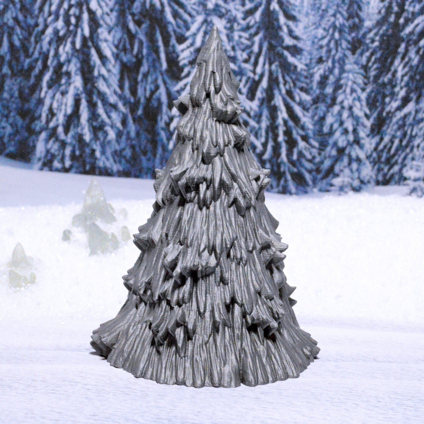 Miniature Shelter Pine Trees 15mm 28mm 32mm for D&D Icewind Dale Terrain, DnD Pathfinder Wargame Frozen Forest