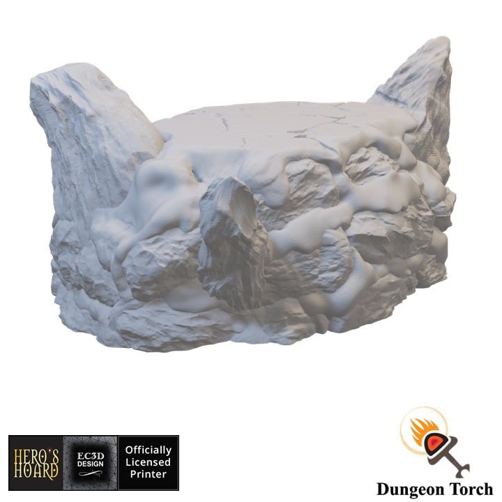Snow and Ice Hill 15mm 28mm 32mm for D&D Icewind Dale Terrain, Frostgrave DnD Pathfinder Arctic Snowy Icy Terrain