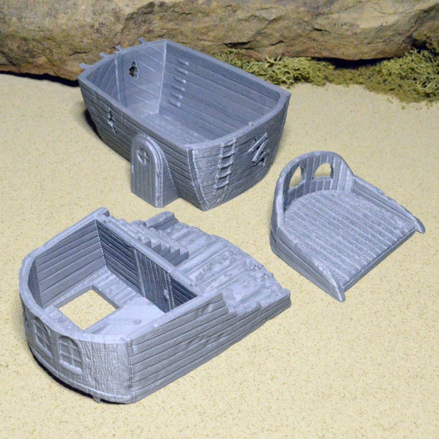 Ship Shack 15mm 28mm 32mm for D&D Terrain, DnD Pathfinder Pirate Coastal Shanty, Depths of Savage Atoll