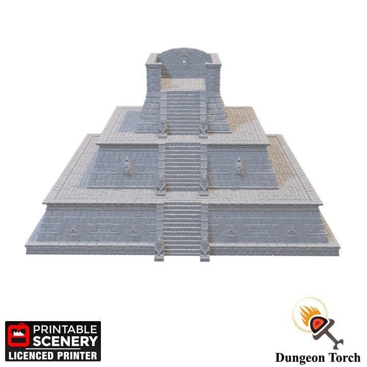 Pyramid of New Eden 15mm 28mm for D&D Terrain, DnD Pathfinder Warhammer 40k, Ancient Civilizations Mayan