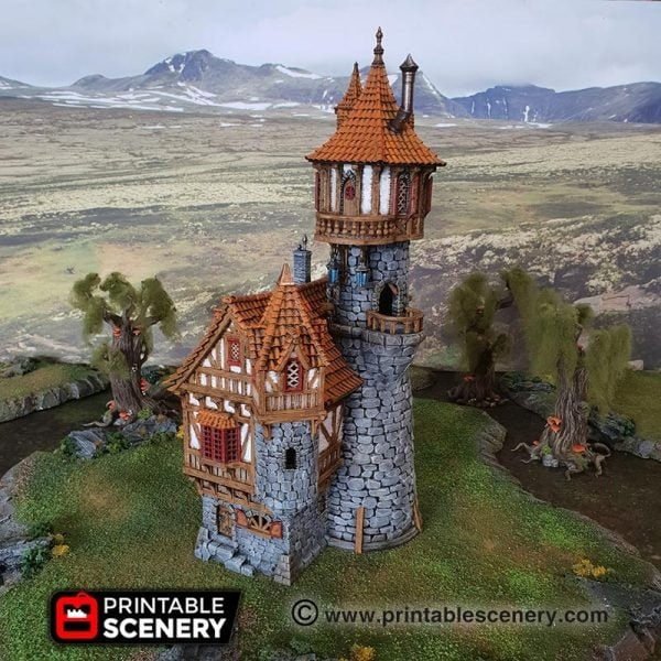 Sorcerers Tower 28mm for D&D Terrain, DnD Pathfinder Warhammer 40k Wizard Castle