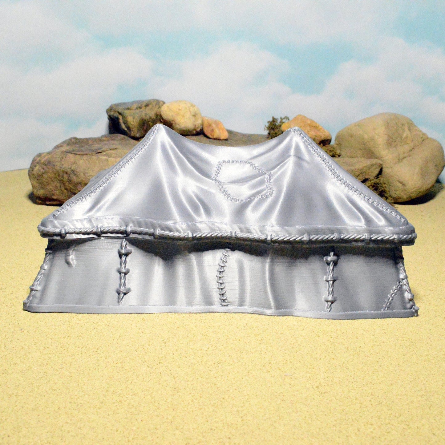 Grand Tent 15mm 28mm for D&D Camp Terrain, DnD Terrain, Pathfinder Terrain, Miniature Tent, Market Tent, Camp Tent, Bazaar Tent