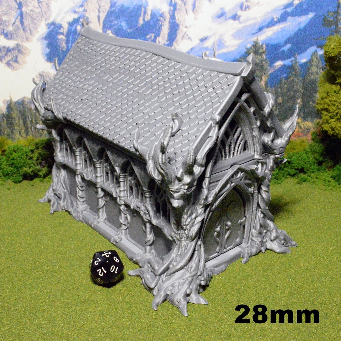 Living Hall 15mm 28mm 32mm for D&D Terrain, DnD Pathfinder Warhammer 40k, Elven House