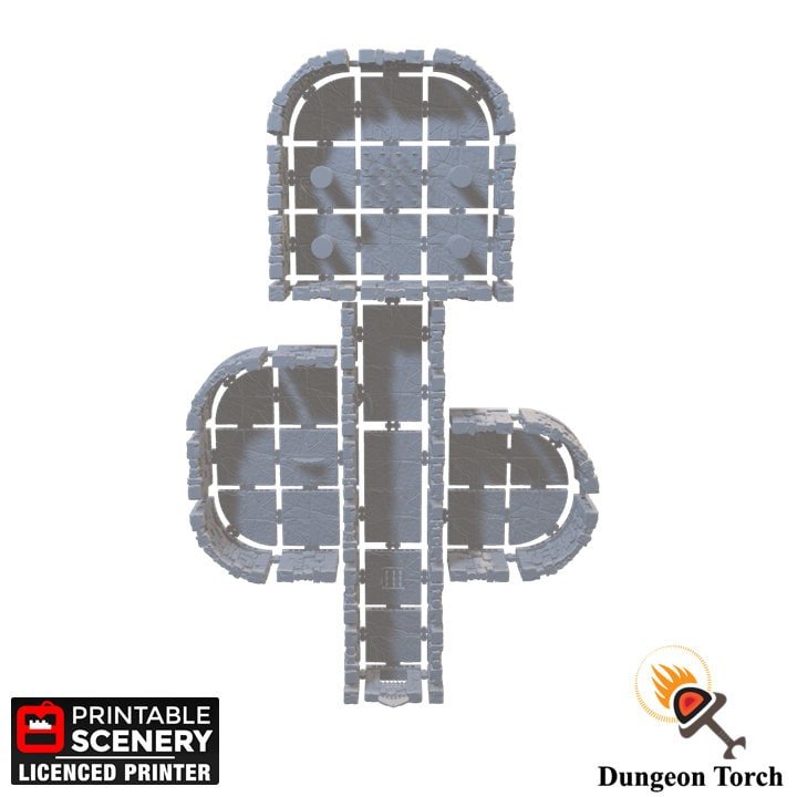 Modular Dungeon 28mm for D&D Dungeon Terrain, Modular OpenLOCK Building Tiles, DnD Pathfinder Traps