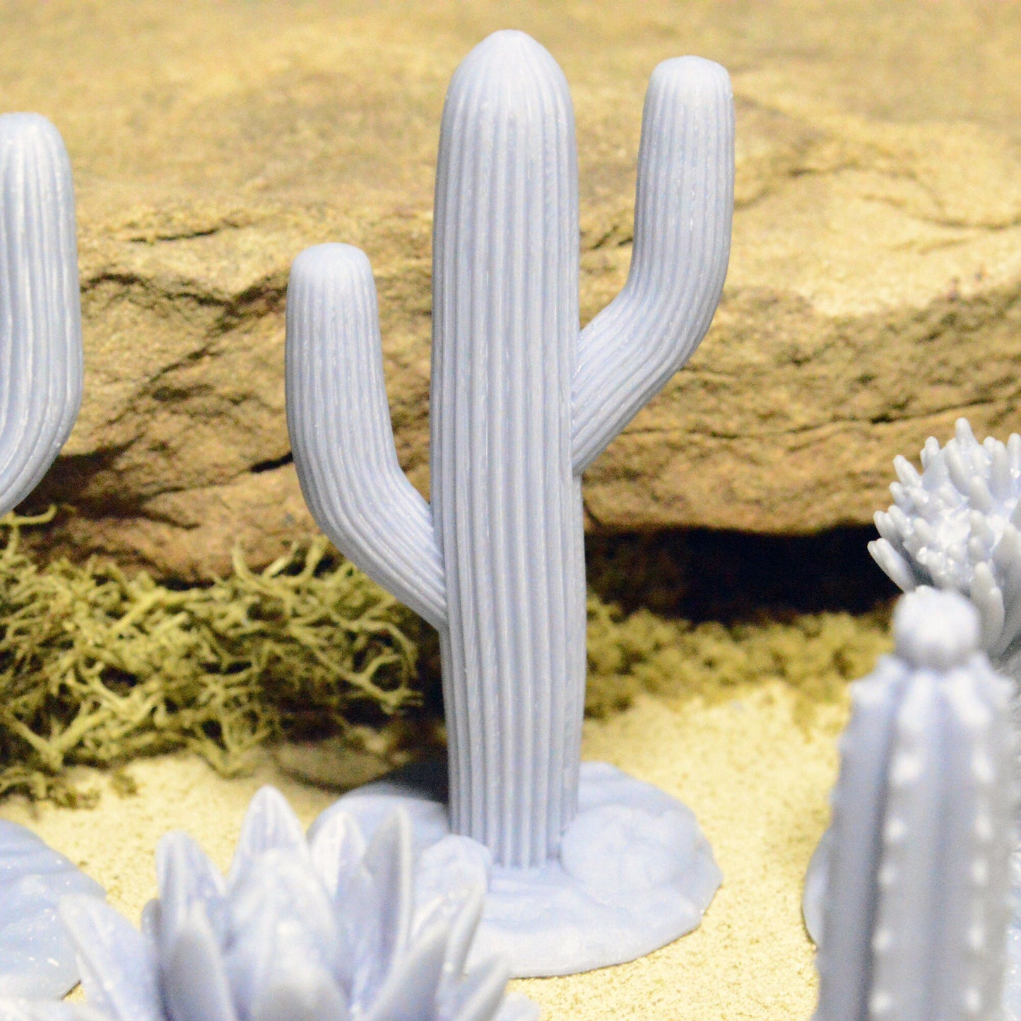 Miniature Desert Plants 28mm 32mm for D&D Terrain, DnD Pathfinder, Star Wars Legion Terrain, Yucca Trees, Cacti, Cactus