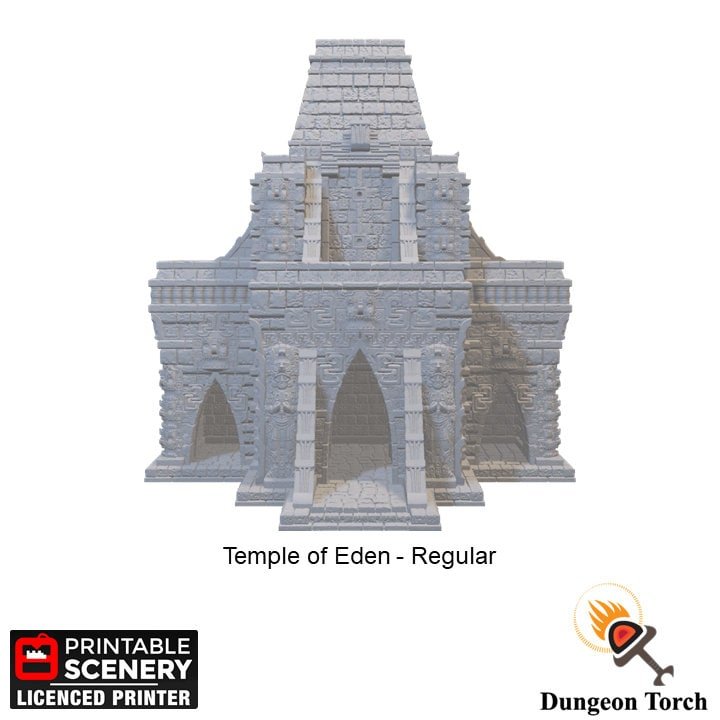 Ancient Temple of Eden 15mm 20mm 28mm 32mm for D&D Terrain, DnD Pathfinder Ancient Alien Civilization Ruins