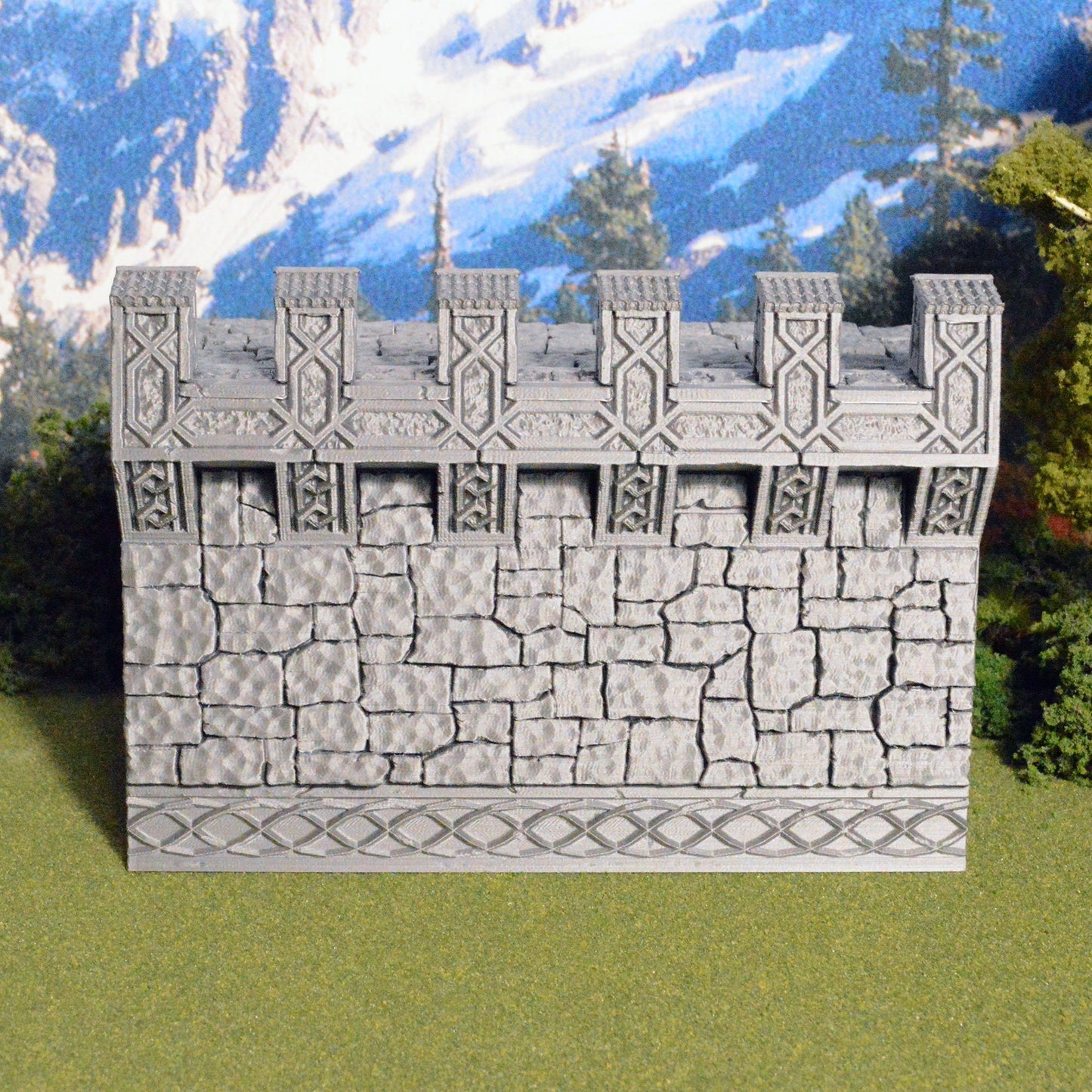 Ironhelm Ramparts 15mm 28mm for D&D Terrain, DnD Pathfinder Warhammer 40k Dwarven Walls - Modular OpenLOCK Castle Walls