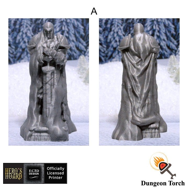 Frozen Statues 15mm 28mm 42mm for D&D Icewind Dale Terrain, DnD Pathfinder Frostgrave Arctic Snowy Icy, Miniature Stone Statues