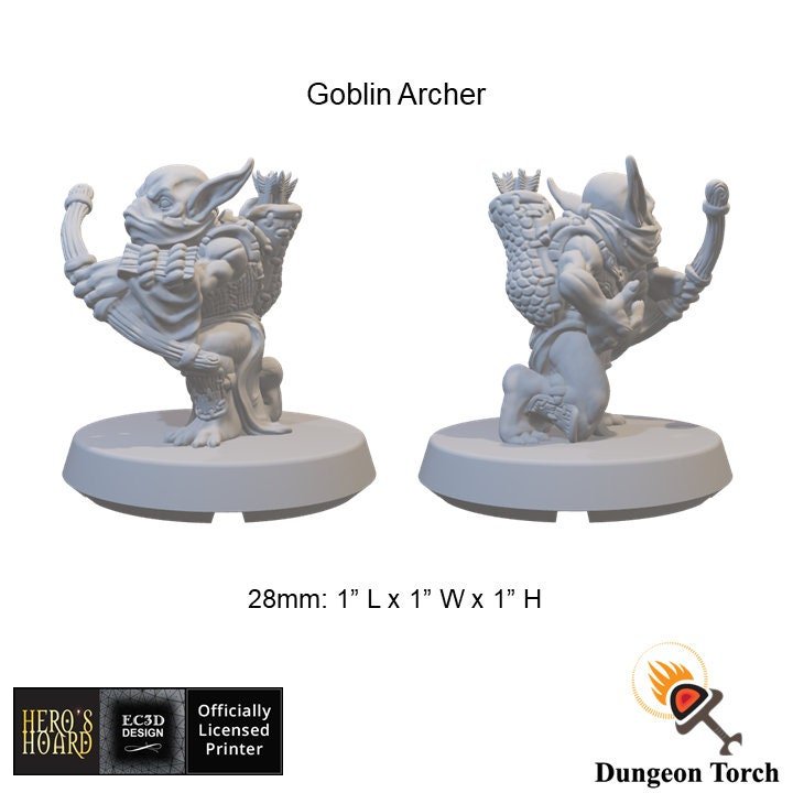 Goblin Tribe 28mm for D&D DnD Pathfinder Miniatures, EC3D Beast and Baddies