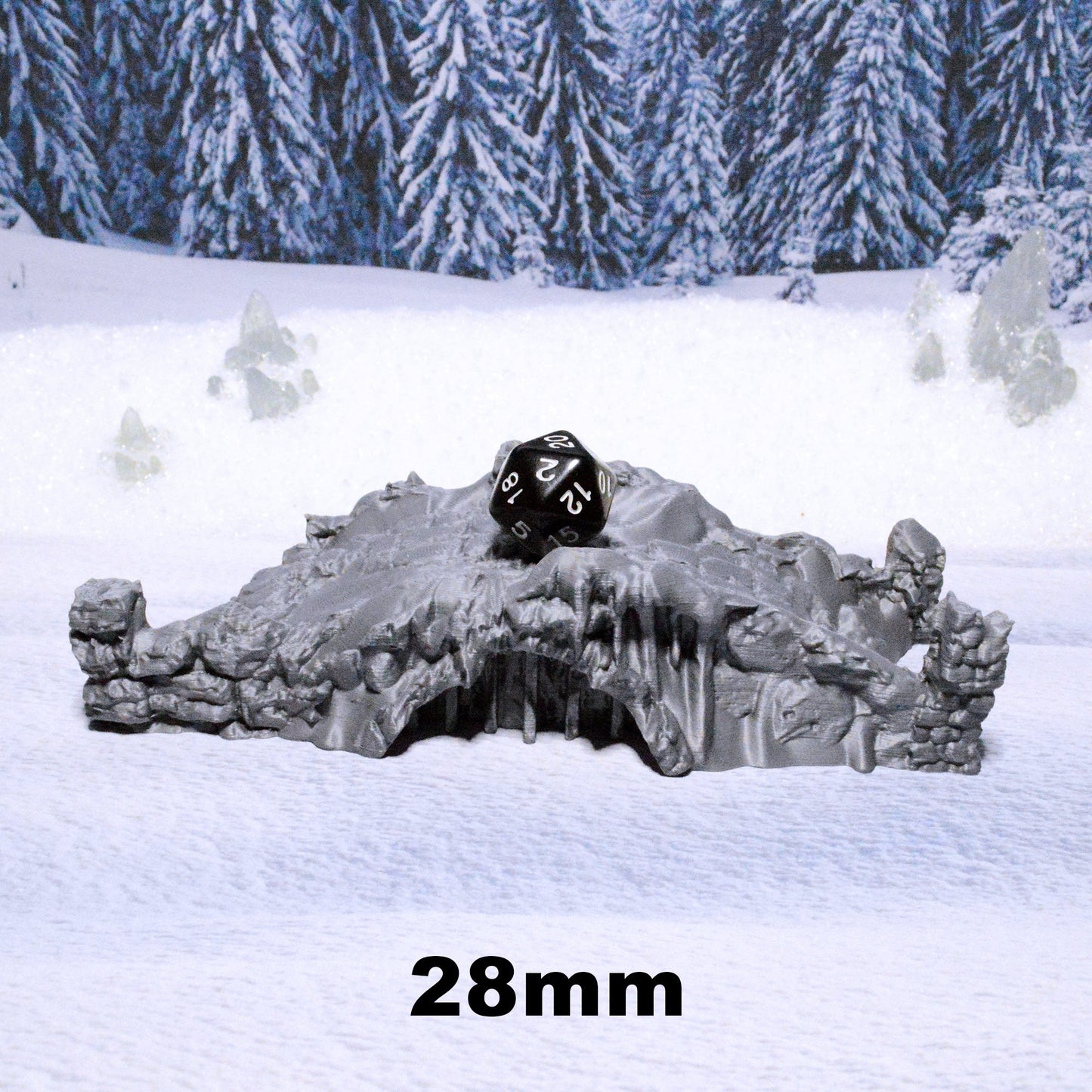 Frozen Bridge 15mm 28mm 32mm for D&D Icewind Dale Terrain, DnD Pathfinder Frostgrave Arctic Snowy Icy