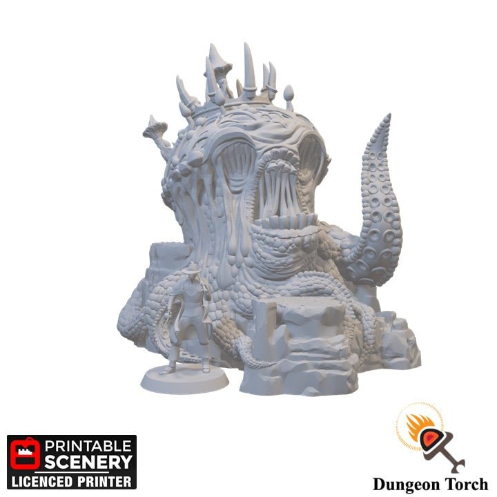 Miniature Cavern Monster for DnD Terrain 15mm 28mm 32mm, Gloom Creeper for D&D Pathfinder Underdark Terrain, Gift for Tabletop Gamers