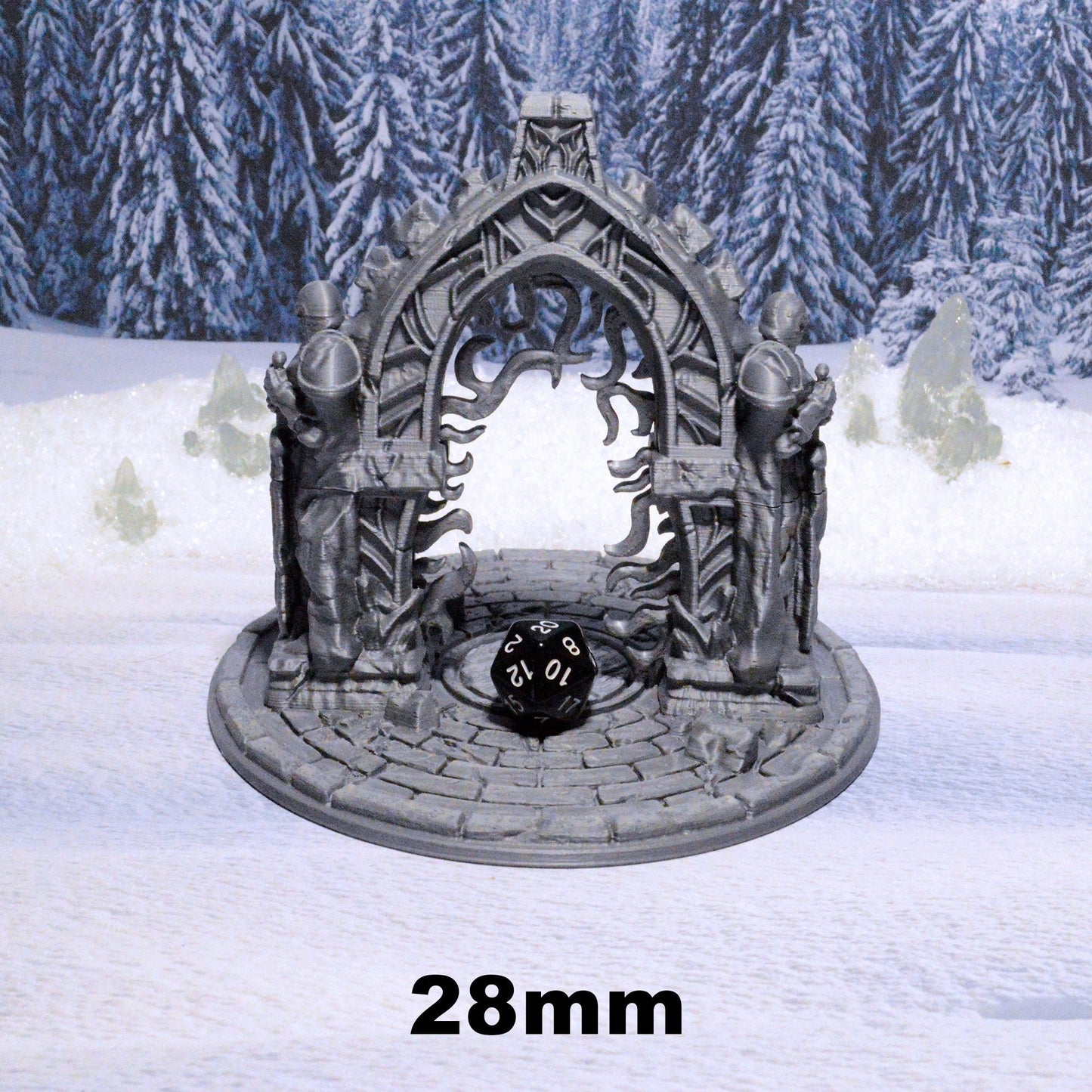 Ancient Portal 15mm 28mm 32mm 56mm for D&D Icewind Dale Terrain, Pathfinder Terrain, DnD Arctic Frozen Snowy Icy Terrain, DnD Portal