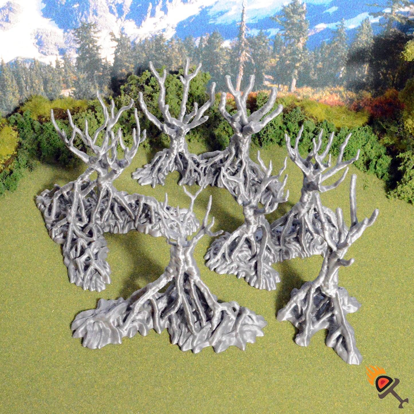 Miniature Mangrove Trees 28mm 32mm for D&D Terrain, DnD Pathfinder Pirate Cove Coastal Tribal Swamp, Depths of Savage Atoll