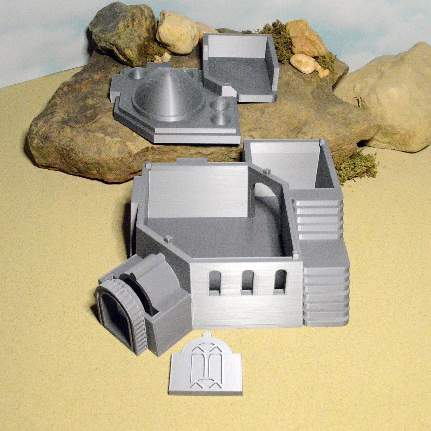 Sci-Fi Settlement: Adobe Hut D 15mm 28mm 32mm for Star Wars Legion Terrain, D&D DnD Warhammer 40k