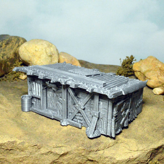 Miniature Scrapyard House 15mm 20mm 28mm 32mm for Gaslands Terrain, Urban Fallout Wasteland Post-Apocalyptic Shanty, This is Not a Test
