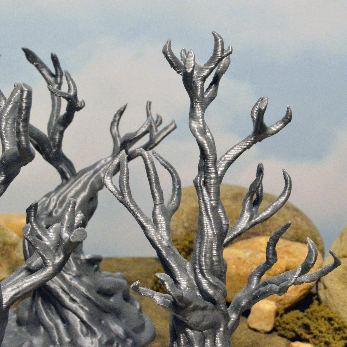 Dead Tree Forest 15mm 20mm 28mm 32mm for D&D Terrain, Leafless Trees and Stumps for DnD Warhammer Gaslands Fallout Post-Apocalyptic