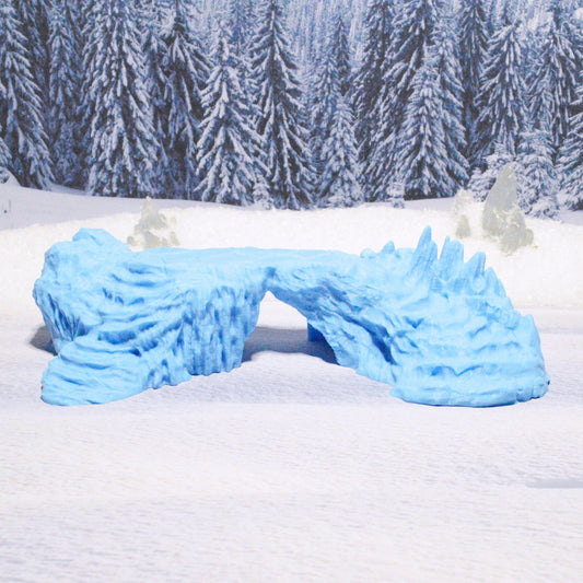 Ice Bridge 15mm 28mm 32mm for D&D Icewind Dale Terrain, DnD Pathfinder Frostgrave Arctic Snowy Icy Frozen