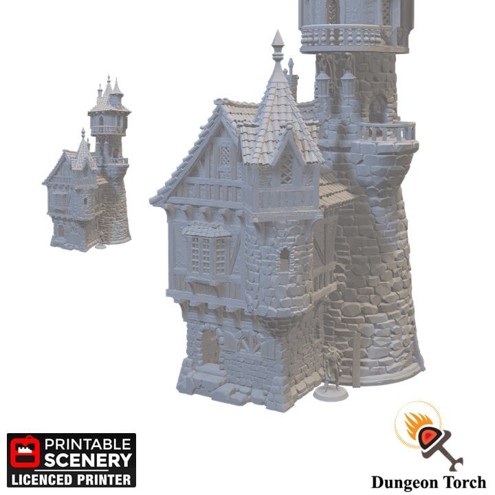 Sorcerers Tower 28mm for D&D Terrain, DnD Pathfinder Warhammer 40k Wizard Castle