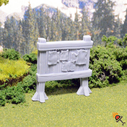 Miniature Billboard for D&D Terrain 15mm 20mm 28mm 32mm, Quest Board for DnD Pathfinder Town Square Message Board Noticeboard
