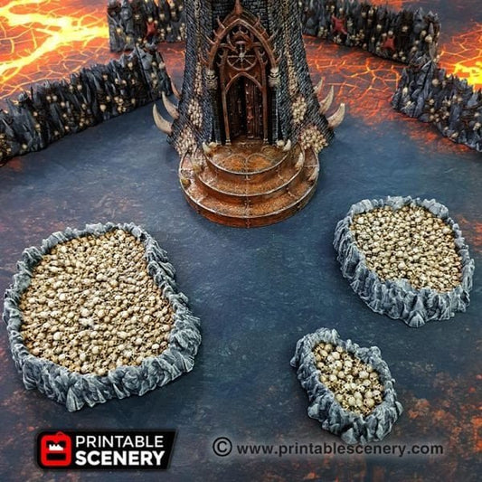 Skull Pits 15mm 28mm for D&D Terrain, DnD Pathfinder Warhammer 40k Infernal Demon, Reign in Hell Skirmish Wargame