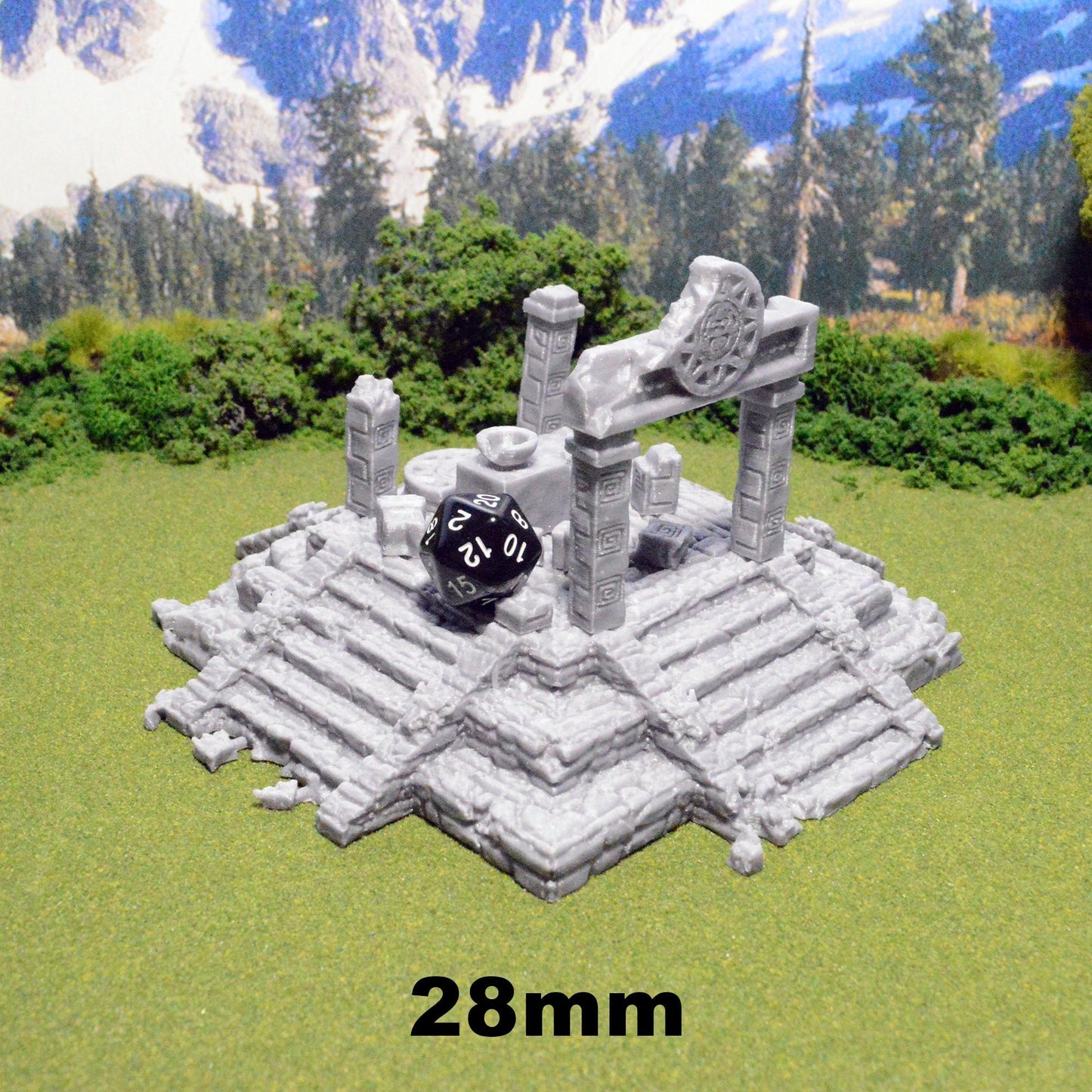 Aztec Ruins 28mm for D&D Terrain, Warhammer 40k, Age of Sigmar, Pathfinder, DnD Ruins