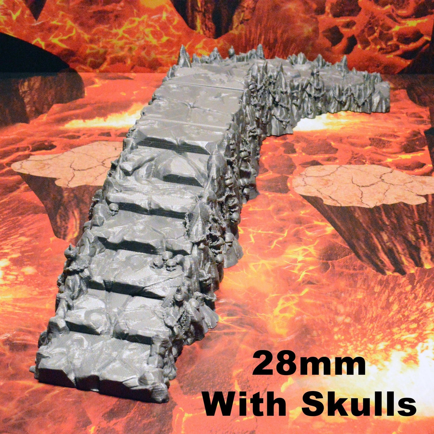 Stairway to Hell 15mm 28mm for D&D Terrain, DnD Terrain, Warhammer 40k Terrain, Pathfinder Terrain, Cavern Terrain, Demon Terrain