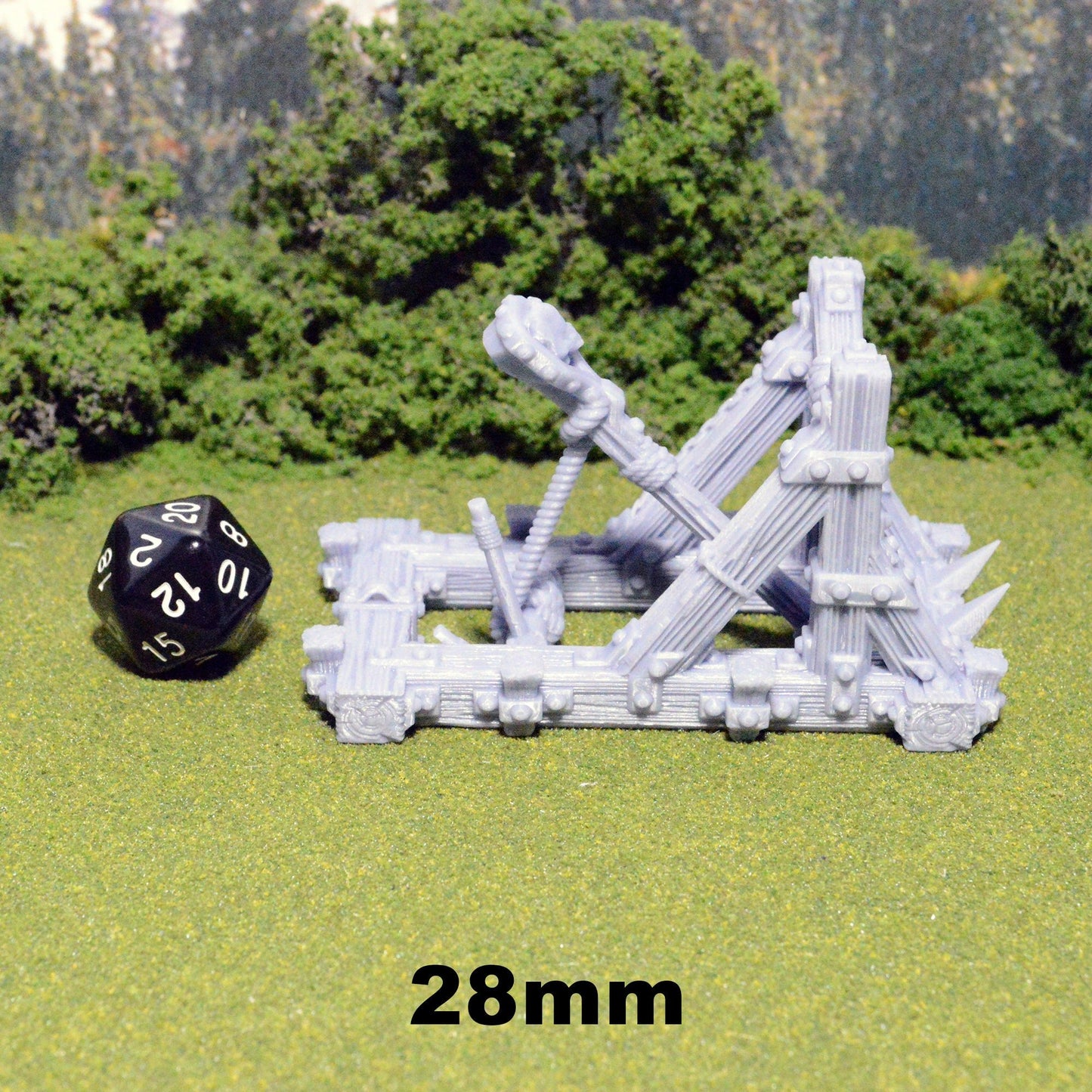 Miniature Catapult 15mm 28mm 32mm for Wargaming, Siege Engine for D&D DnD Warhammer 40k Wargame Terrain, Medieval Skirmish Battle Props