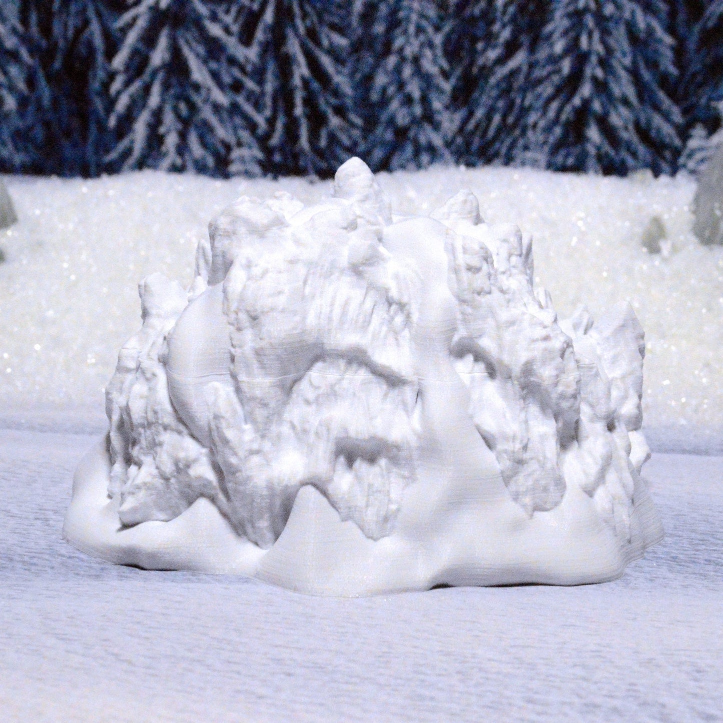 Ice Cave 15mm 28mm 32mm for D&D Icewind Dale Terrain, Frostgrave DnD Pathfinder Arctic Snowy Icy Den
