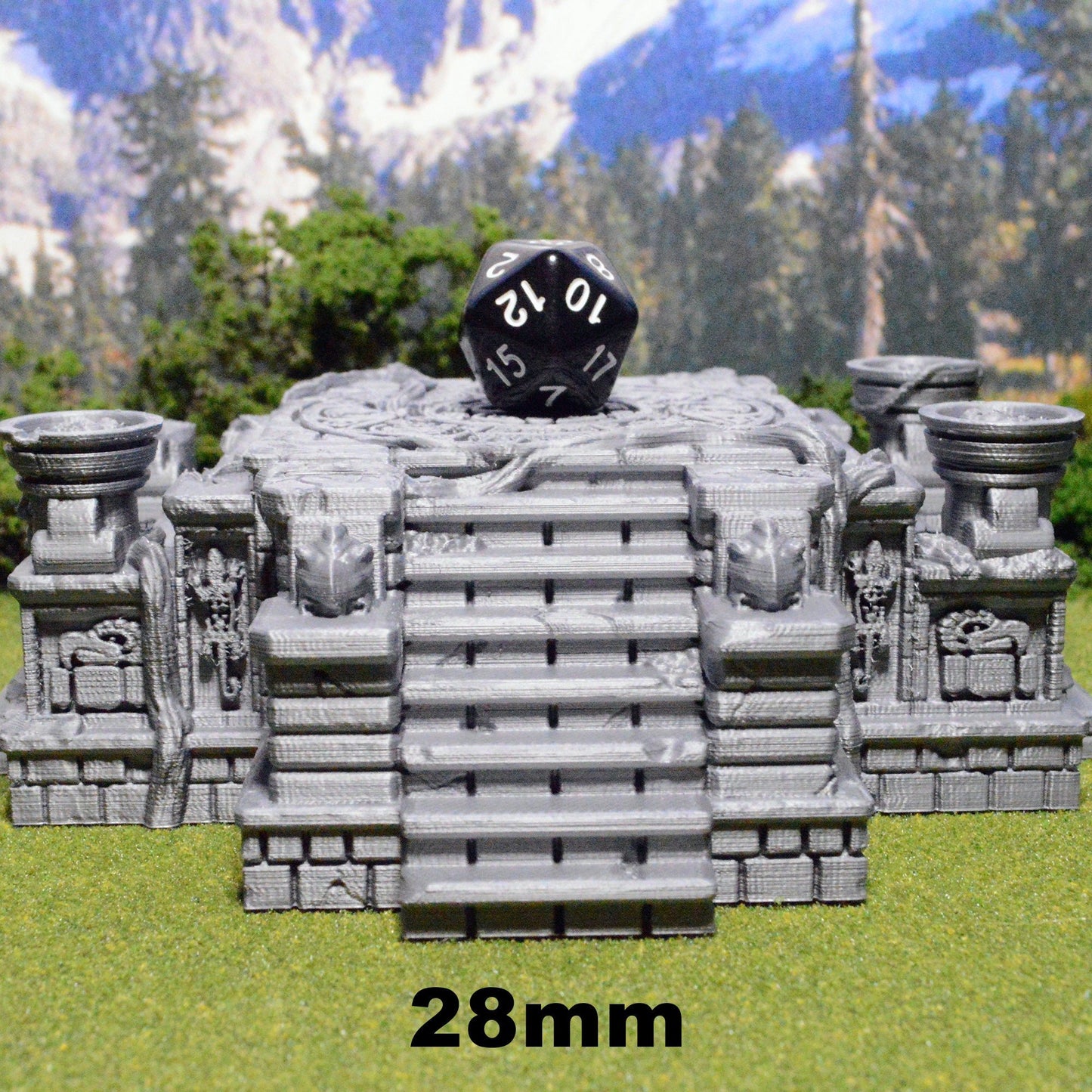 Temple Dais 28mm 32mm for D&D Terrain, DnD Pathfinder Jungle Tribal, Depths of Savage Atoll