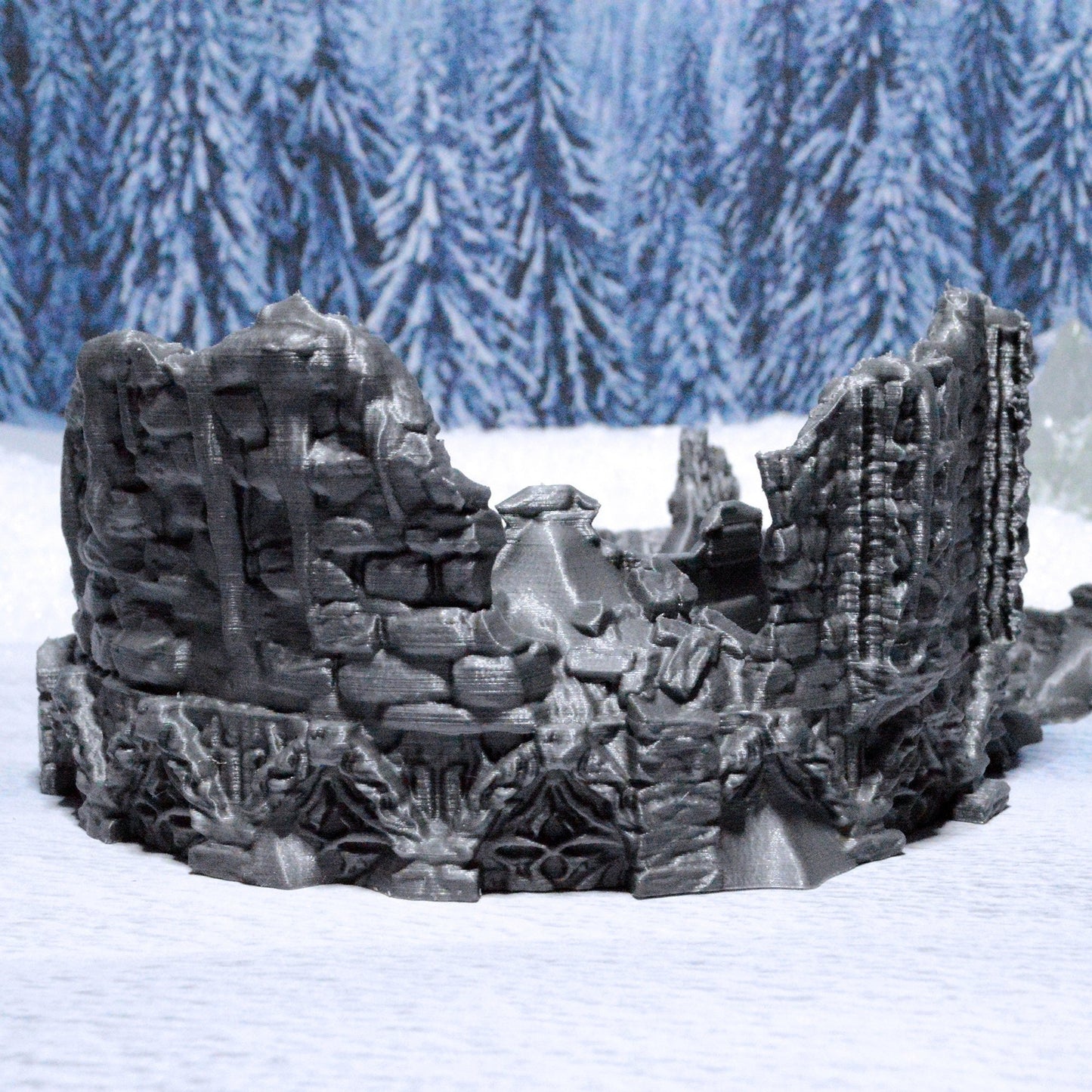 Frozen Ruins 15mm 28mm 32mm for D&D Icewind Dale Terrain, DnD Pathfinder Frostgrave Arctic Snowy Icy Rubble