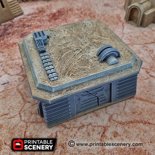 Sci-Fi Settlement: Storm Bunker 15mm 28mm 32mm for Star Wars Legion D&D DnD Pathfinder Warhammer 40k Terrain