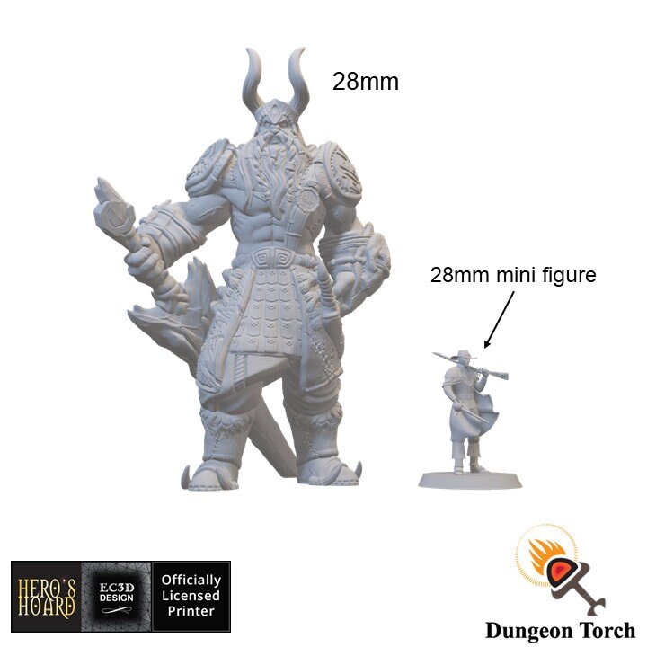 Frost Giant Male 15mm 28mm 32mm for D&D Icewind Dale Miniature, DnD Miniature, Warhammer Pathfinder
