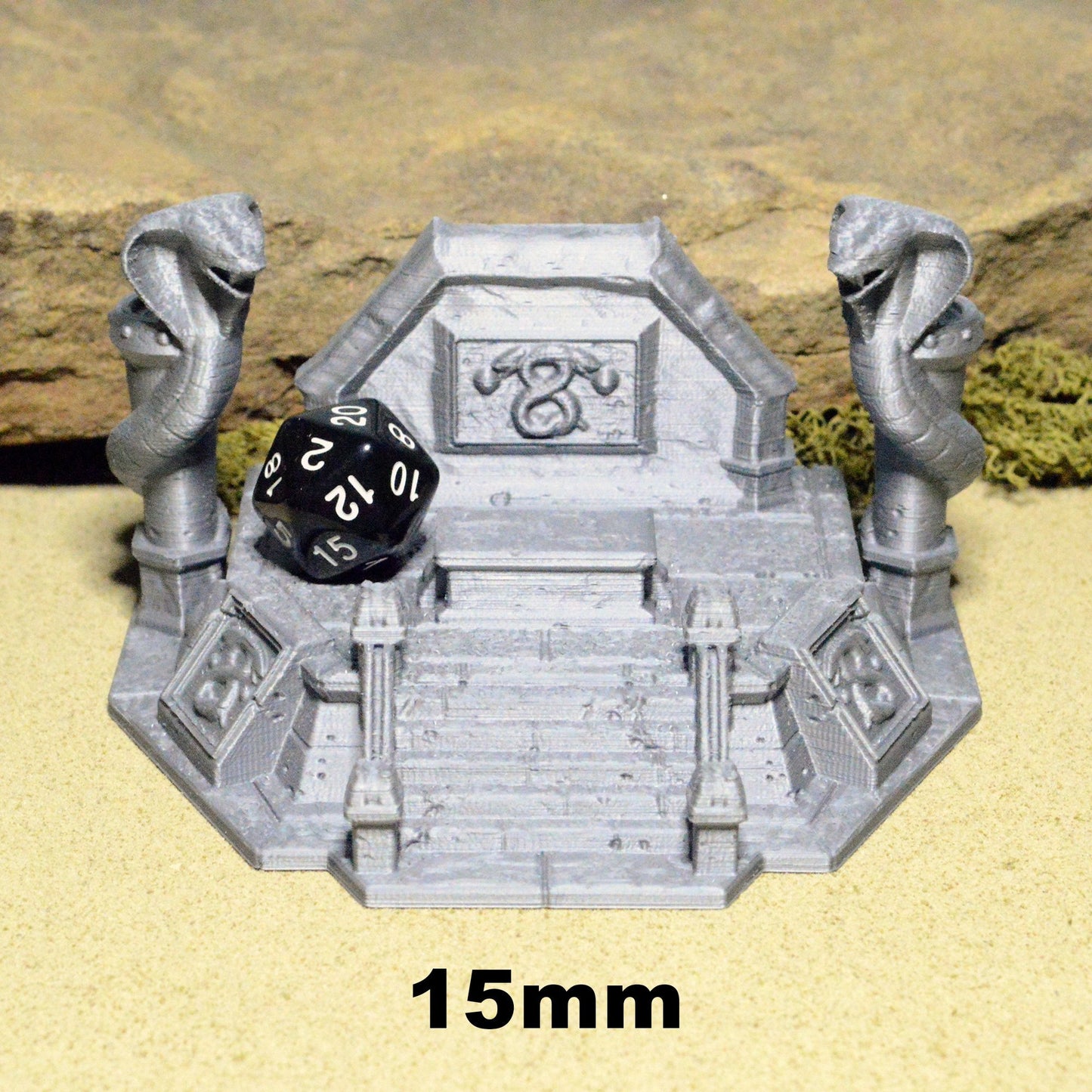 Snake Altar 15mm 28mm 32mm for D&D Terrain, DnD Desert Terrain, Pathfinder Terrain, Scorching Sands
