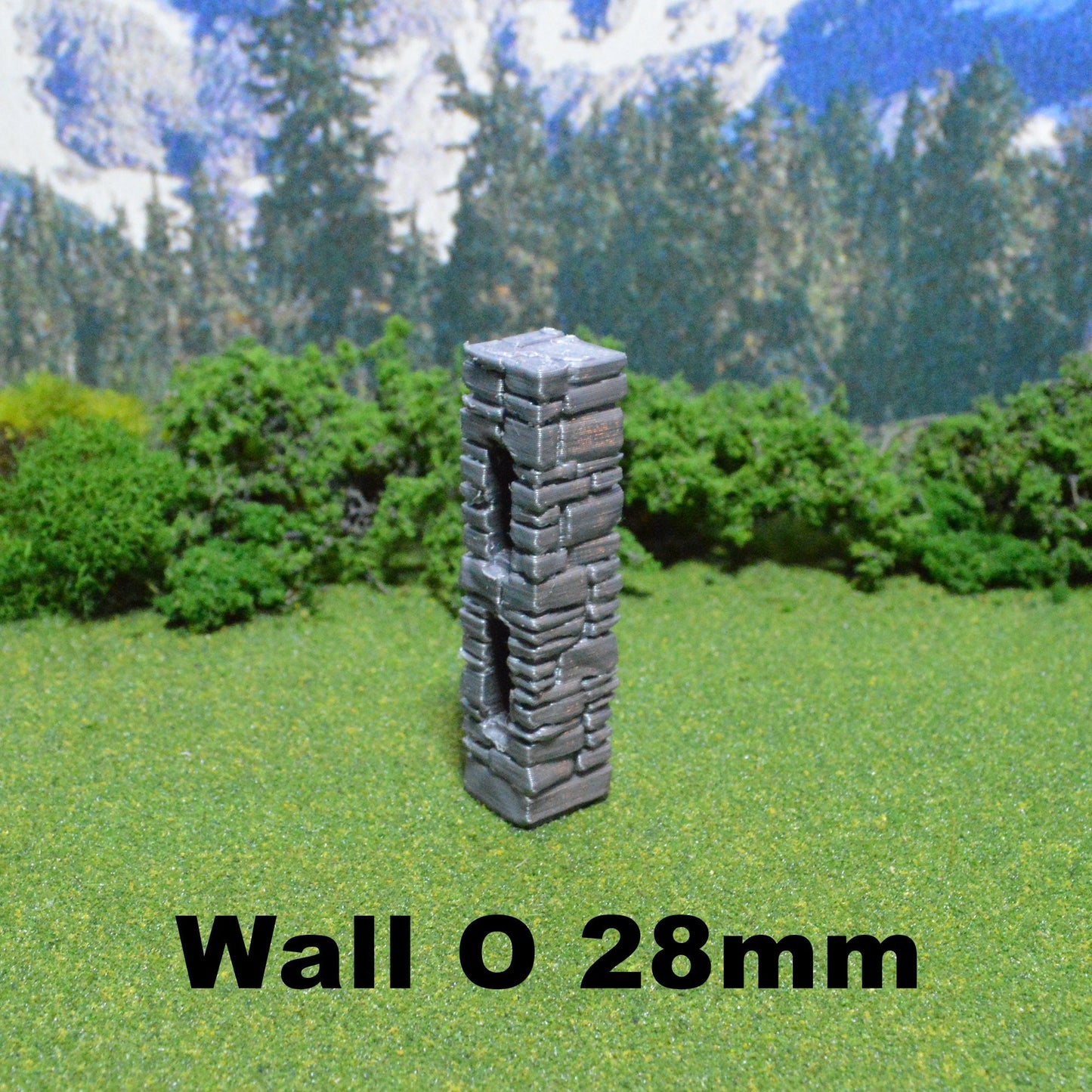 Schist Columns 28mm Sets of 4, Modular OpenLOCK Building Tiles, D&D Terrain, DnD Stone Wall Tiles