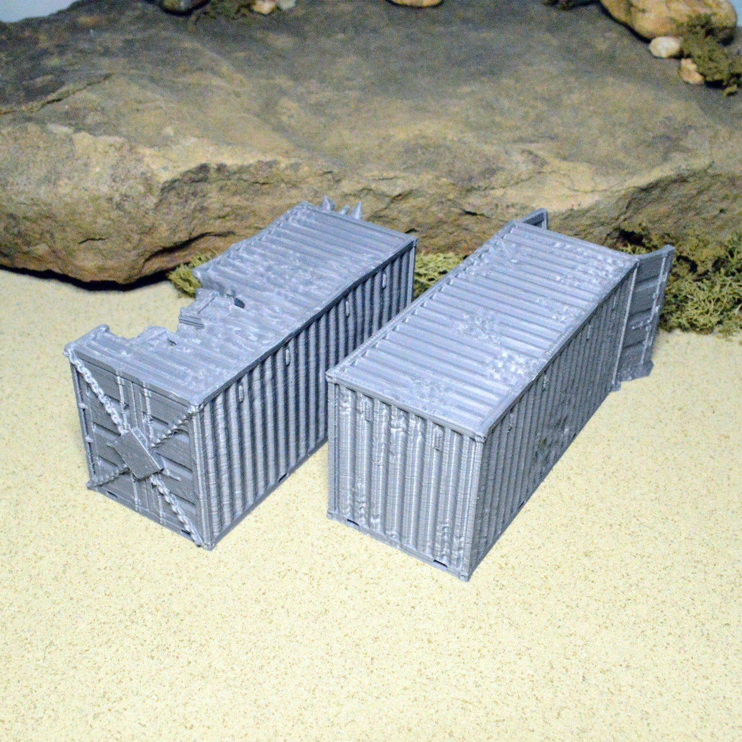 Scrapyard Miniature Shipping Containers 15mm 20mm 28mm 32mm for Gaslands Terrain, Urban Fallout Wasteland Post-Apocalyptic