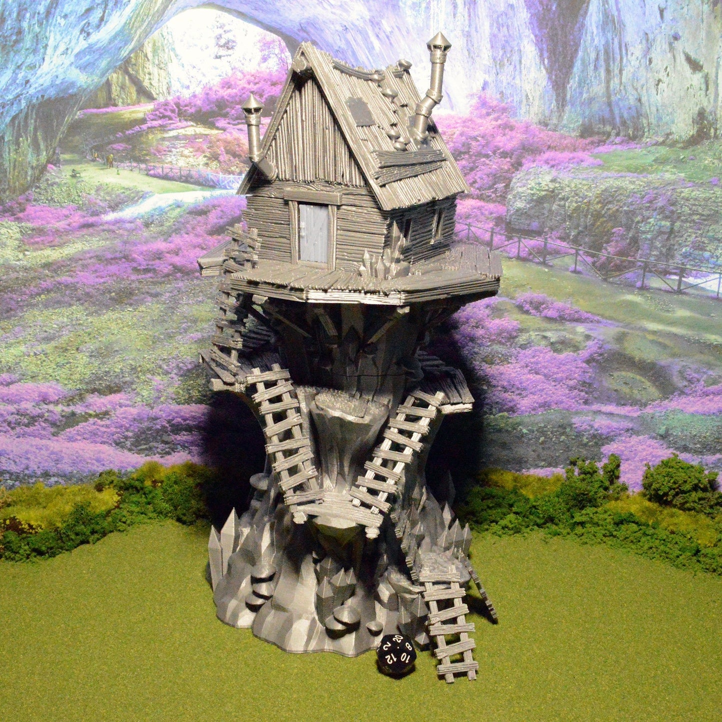 Shanty Tower 28mm for D&D Terrain, DnD Pathfinder Terrain Fantasy Cavern Tower