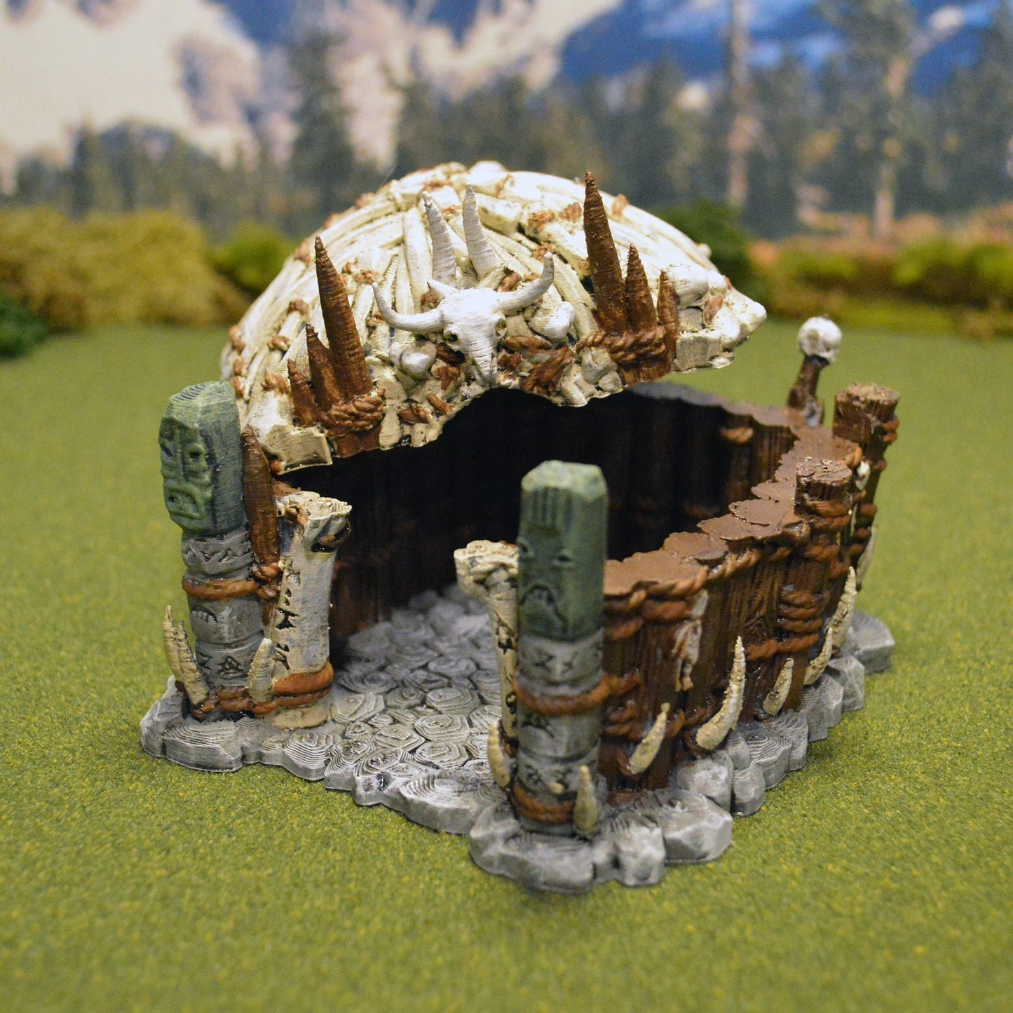 Miniature Shaman's Hut 15mm 28mm for D&D Terrain, Tribal Orc Goblin Hut for DnD Pathfinder Wargames Skirmish Games, Gift for Tabletop Gamers