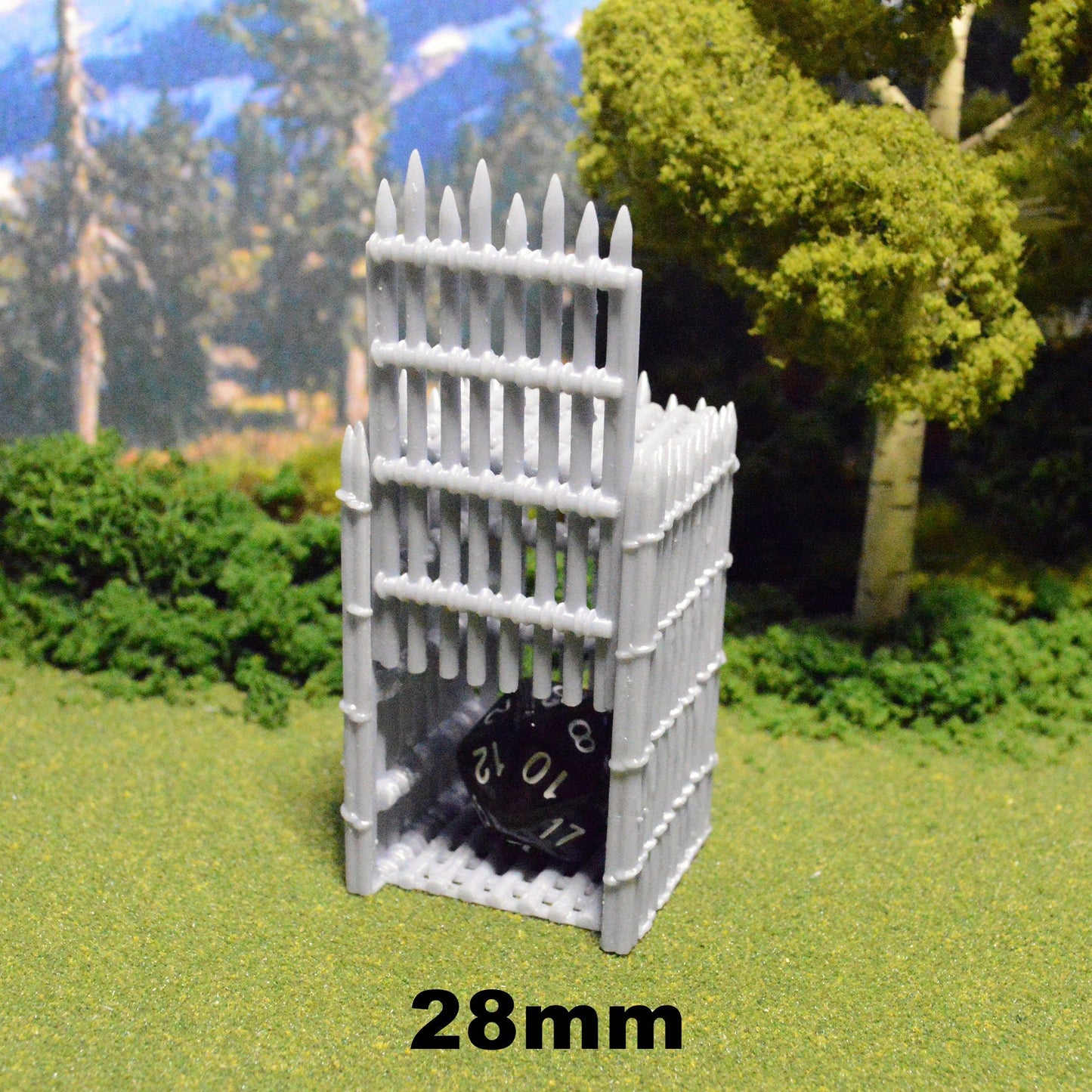 Miniature Wooden Cage 28mm 32mm 42mm 50mm for D&D Terrain, DnD Pathfinder Tribal Cage