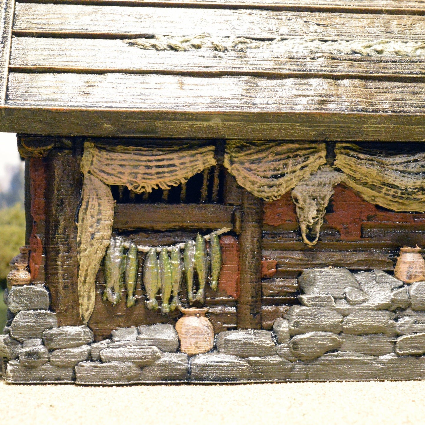 Miniature Viking House 15mm 28mm D&D Terrain, DnD Pathfinder Barbarian Norse Home Cabin Cottage