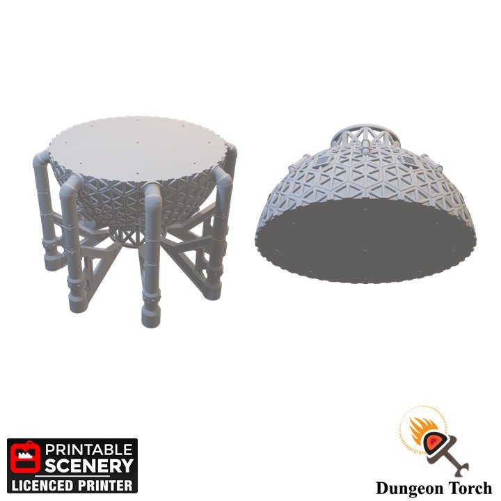 Fuel Reservoir 15mm 28mm 32mm for Warhammer 40k Terrain, D&D DnD Pathfinder Sci-Fi Skirmish Fuel Tank