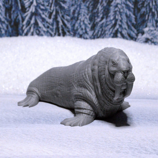 Giant Walrus 15mm 28mm 32mm 56mm for D&D Icewind Dale Terrain, Pathfinder Terrain, DnD Arctic Frozen Snowy Icy Animal