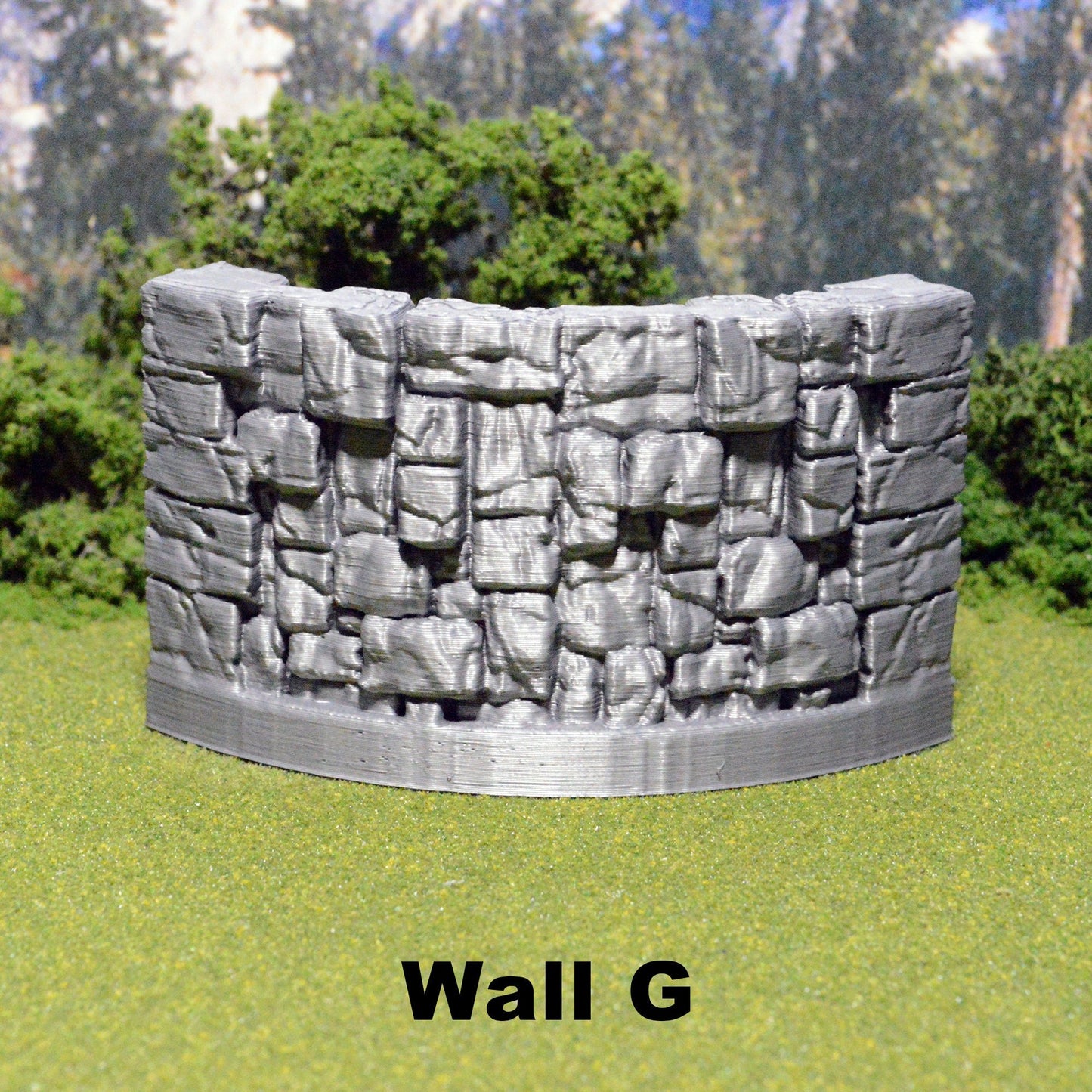 Heavy Stone Wall Tiles 28mm for D&D Terrain, Modular OpenLOCK Building Tiles, DnD Medieval Village Stone Wall Tiles