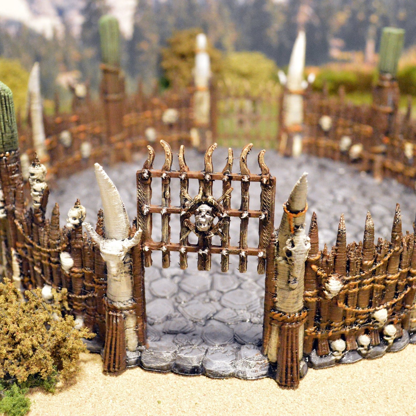 Tribal Fighting Pit for D&D Terrain 15mm 20mm 28mm, Orc Goblin Arena for DnD Pathfinder Warhammer 40k, Gift for Tabletop Gamers
